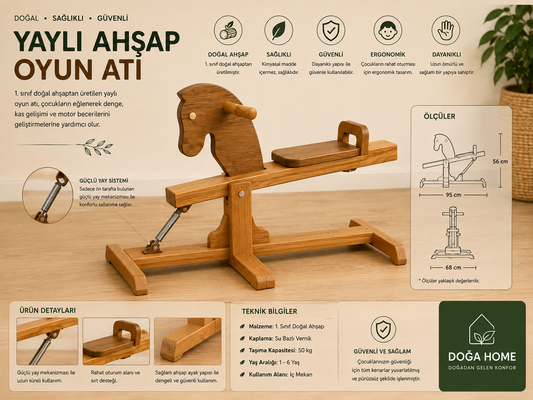 Minik Şövalye Ahşap Yaylı At”